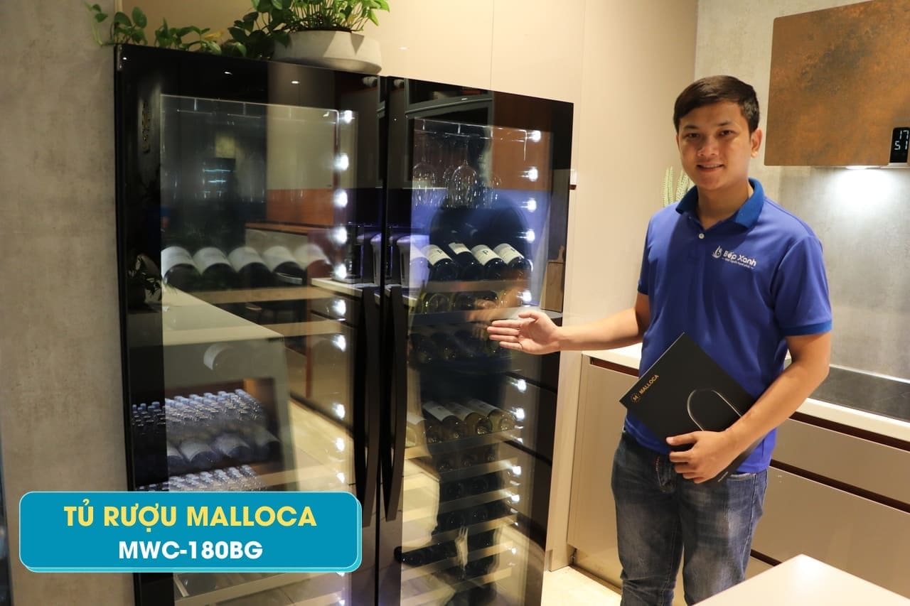 Tủ bảo quản rượu Malloca MWC-180BG