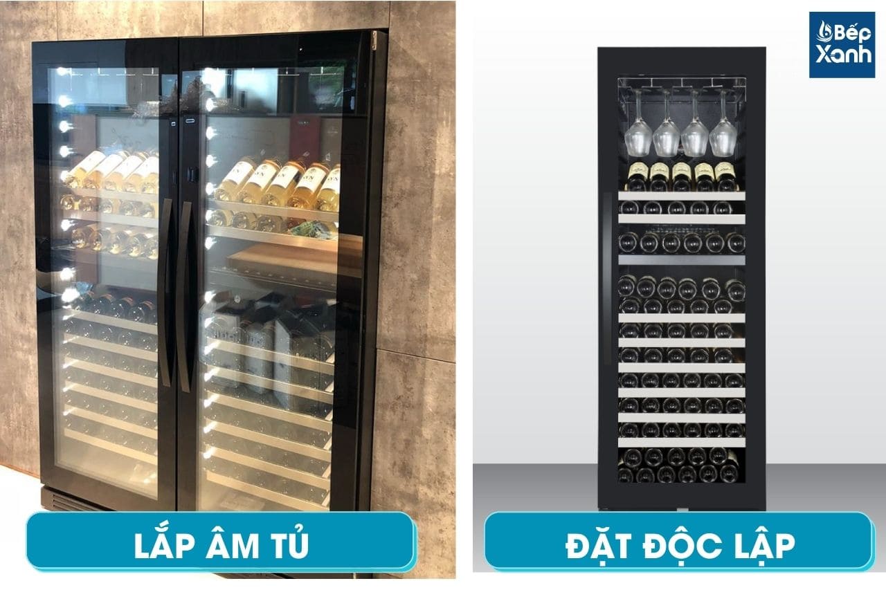 Tủ rượu MWC-180BG lắp âm hoặc độc lập
