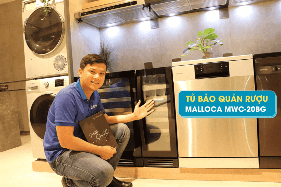 Tủ rượu Malloca MWC-20BG chính hãng