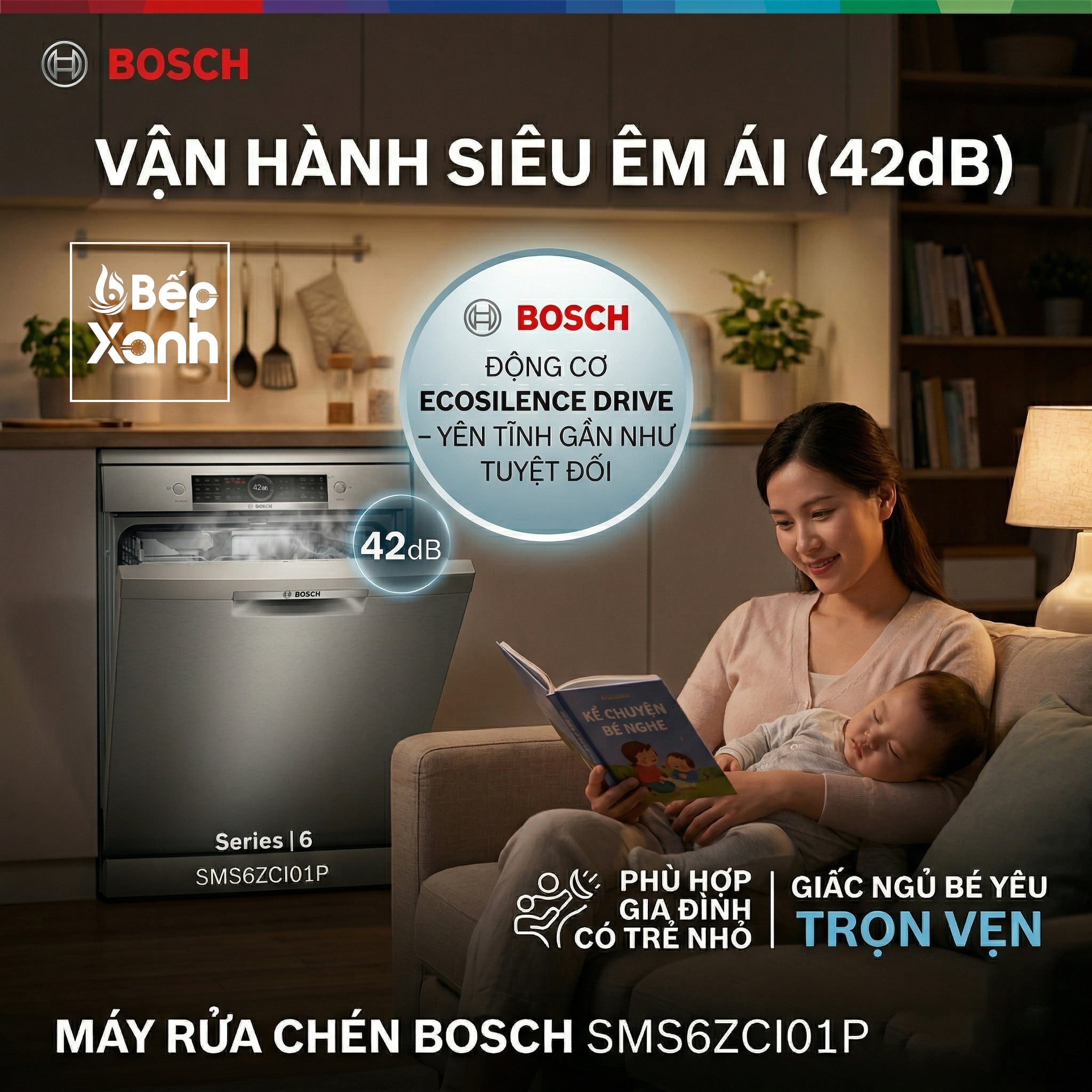 Động cơ EcoSilence Drive vận hành êm ái