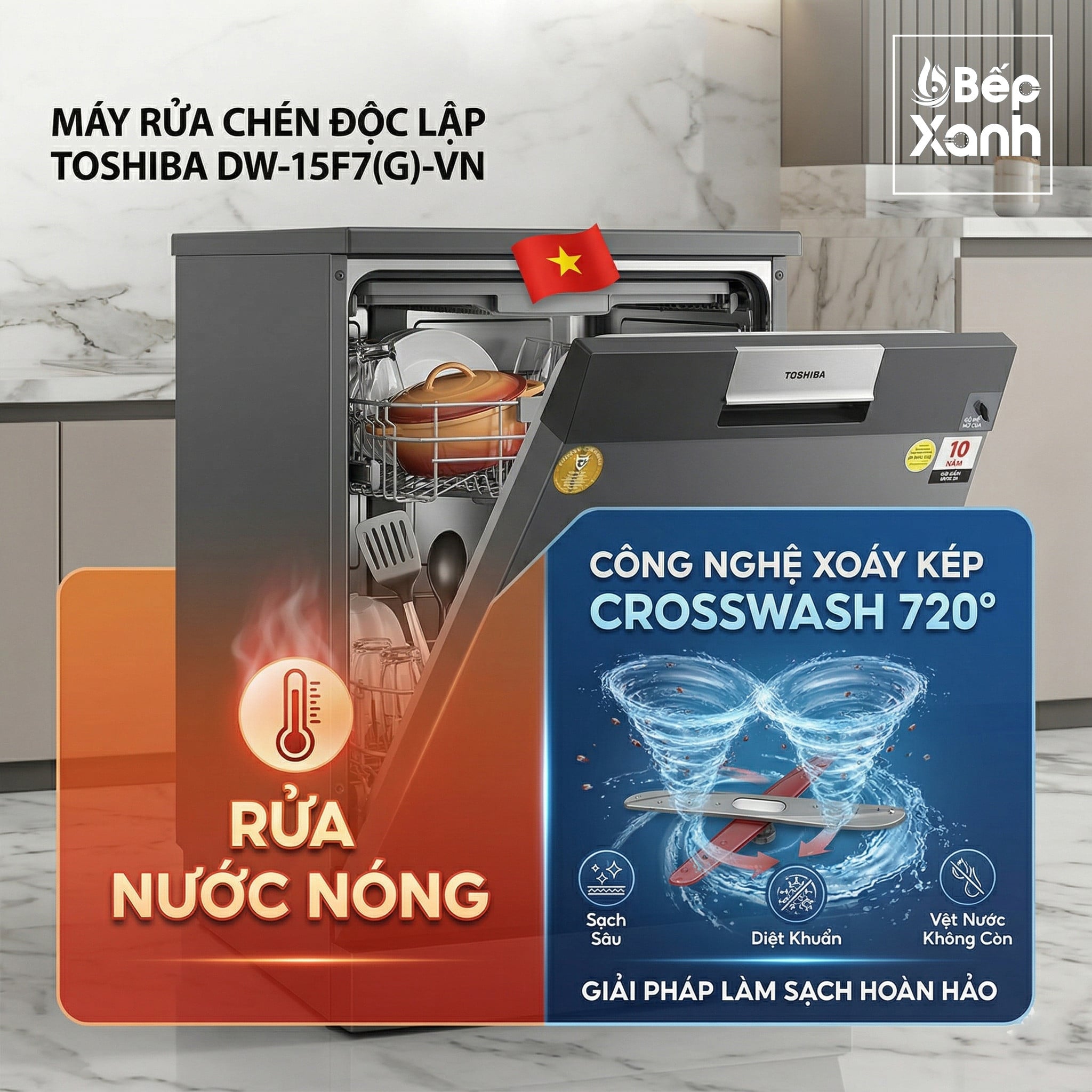Công nghệ rửa xoáy kép CrossWash 720