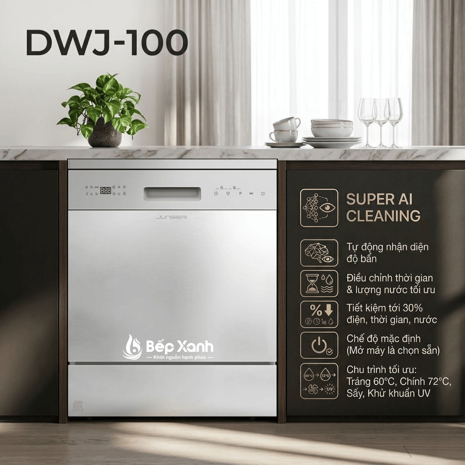 Công nghệ vi xử lý thông minh Junger Super AI Cleaning