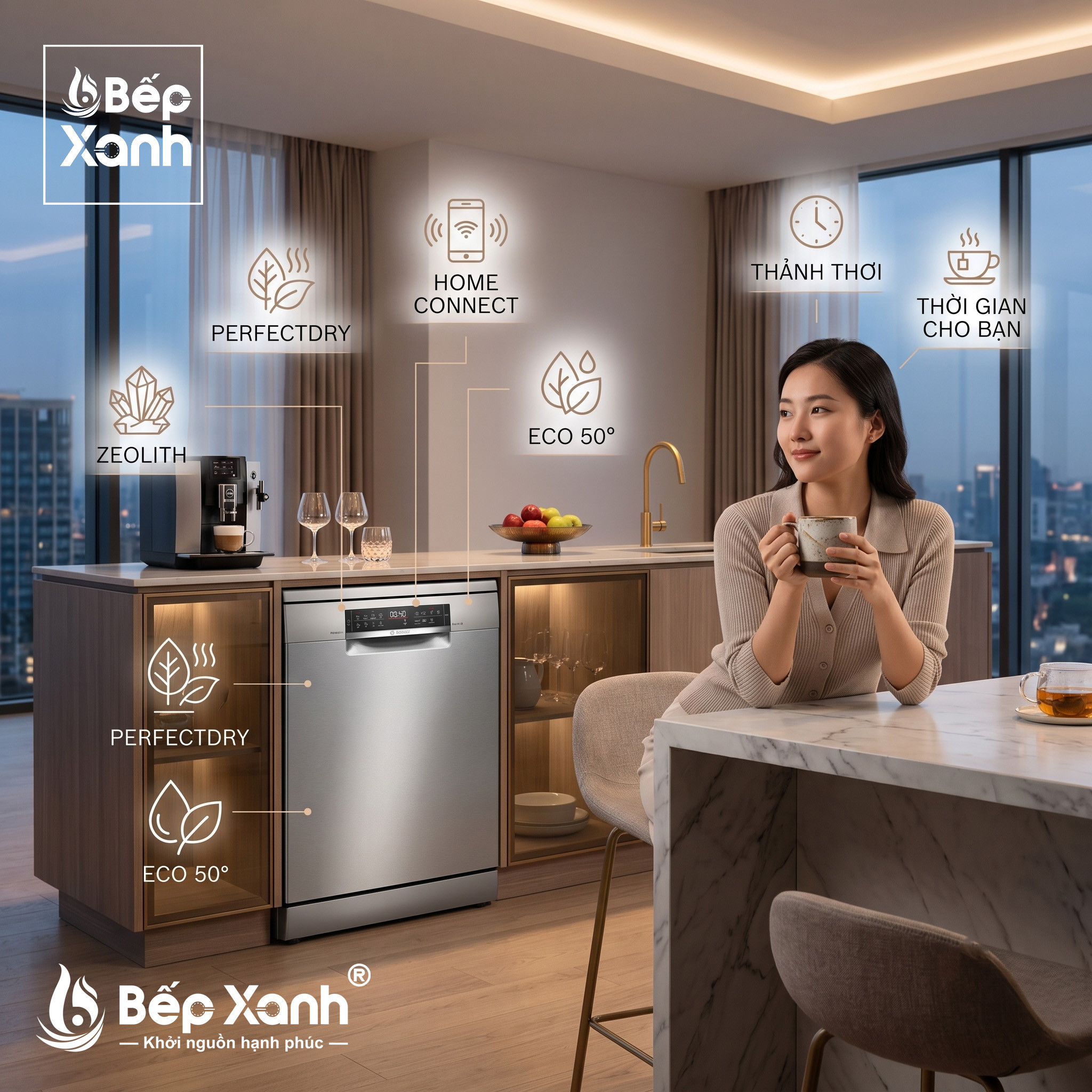 Tính năng máy rửa bát Bosch