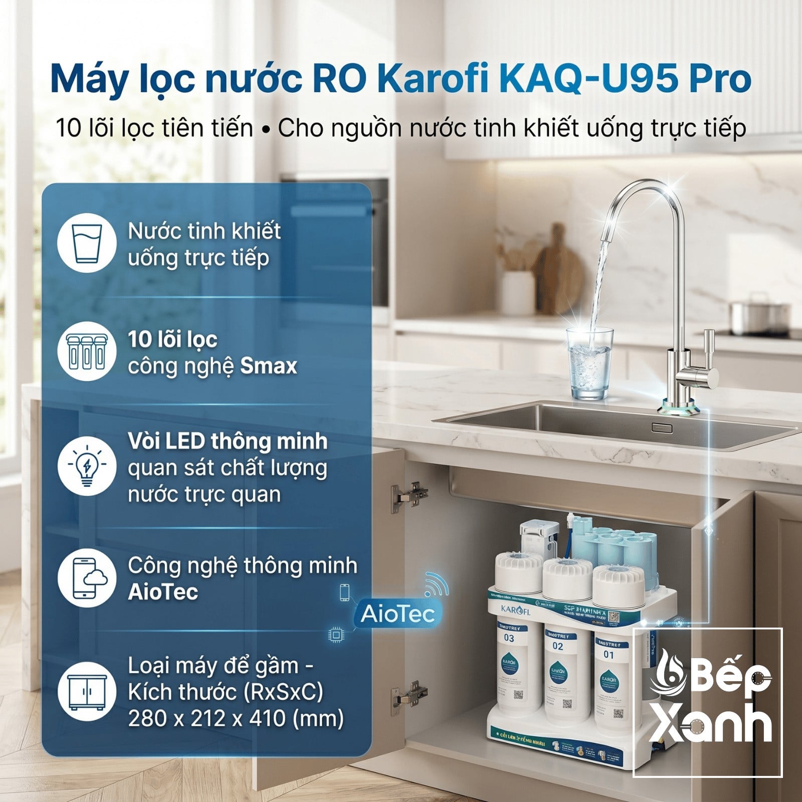 Đạt chuẩn nước uống trực tiếp không cần đun sôi