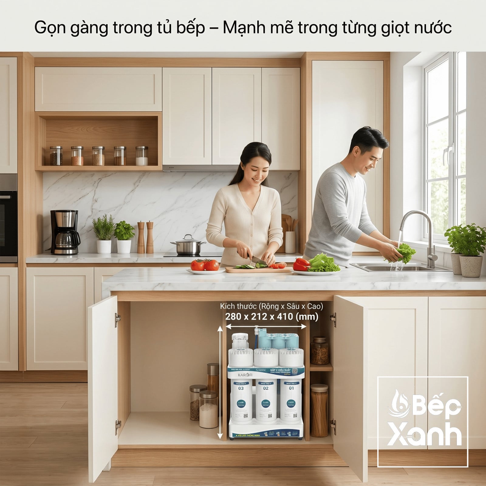 Kích thước giấu tủ chậu rửa tinh tế