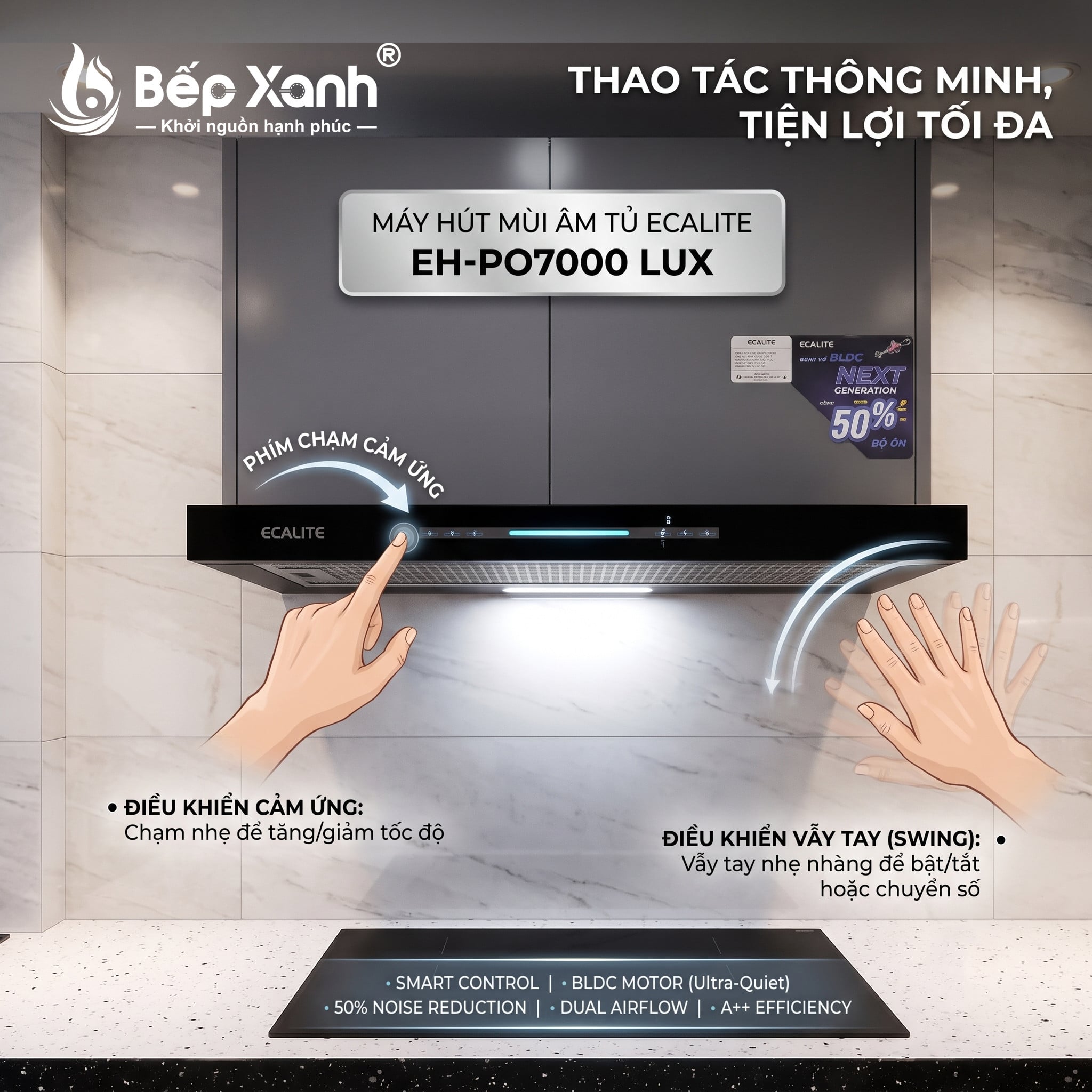 Ưu đãi độc quyền máy hút mùi Ecalite