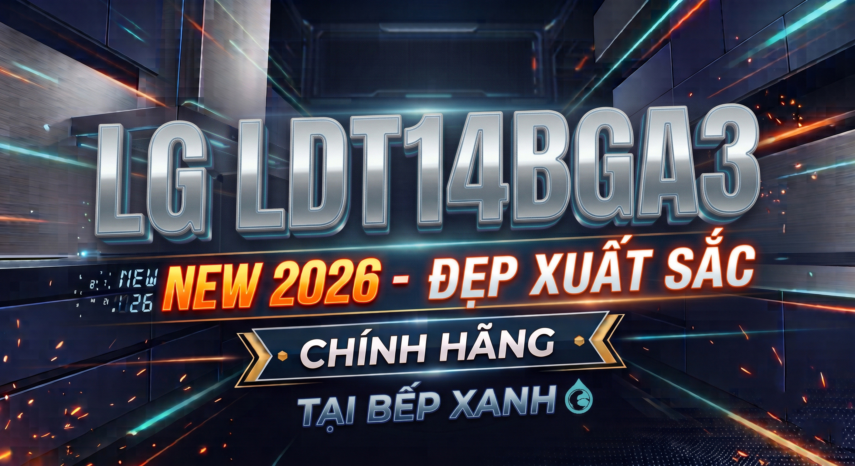 Máy Rửa Chén Độc Lập LG 14 Bộ LDT14BGA3