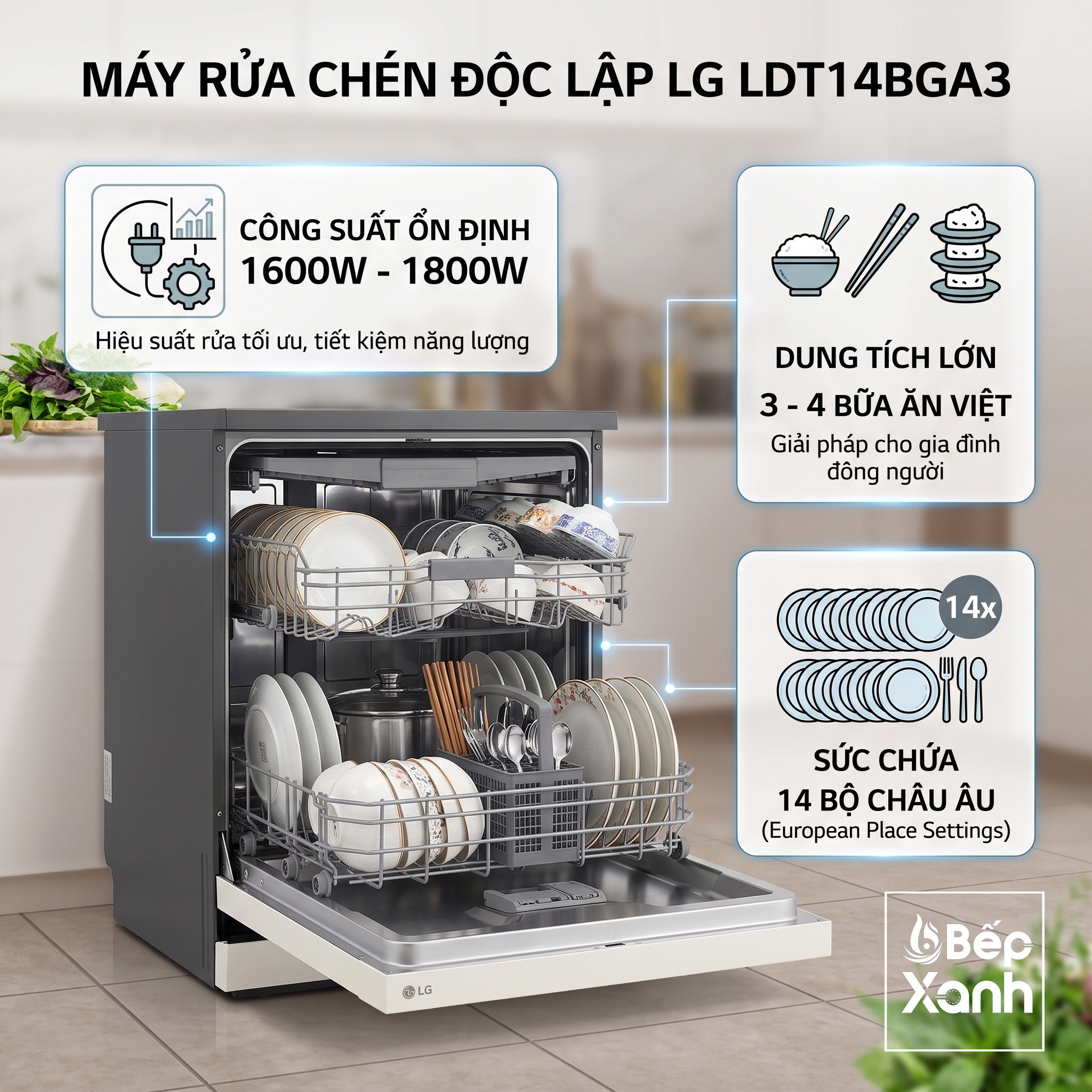 Sức chứa khủng 14 bộ