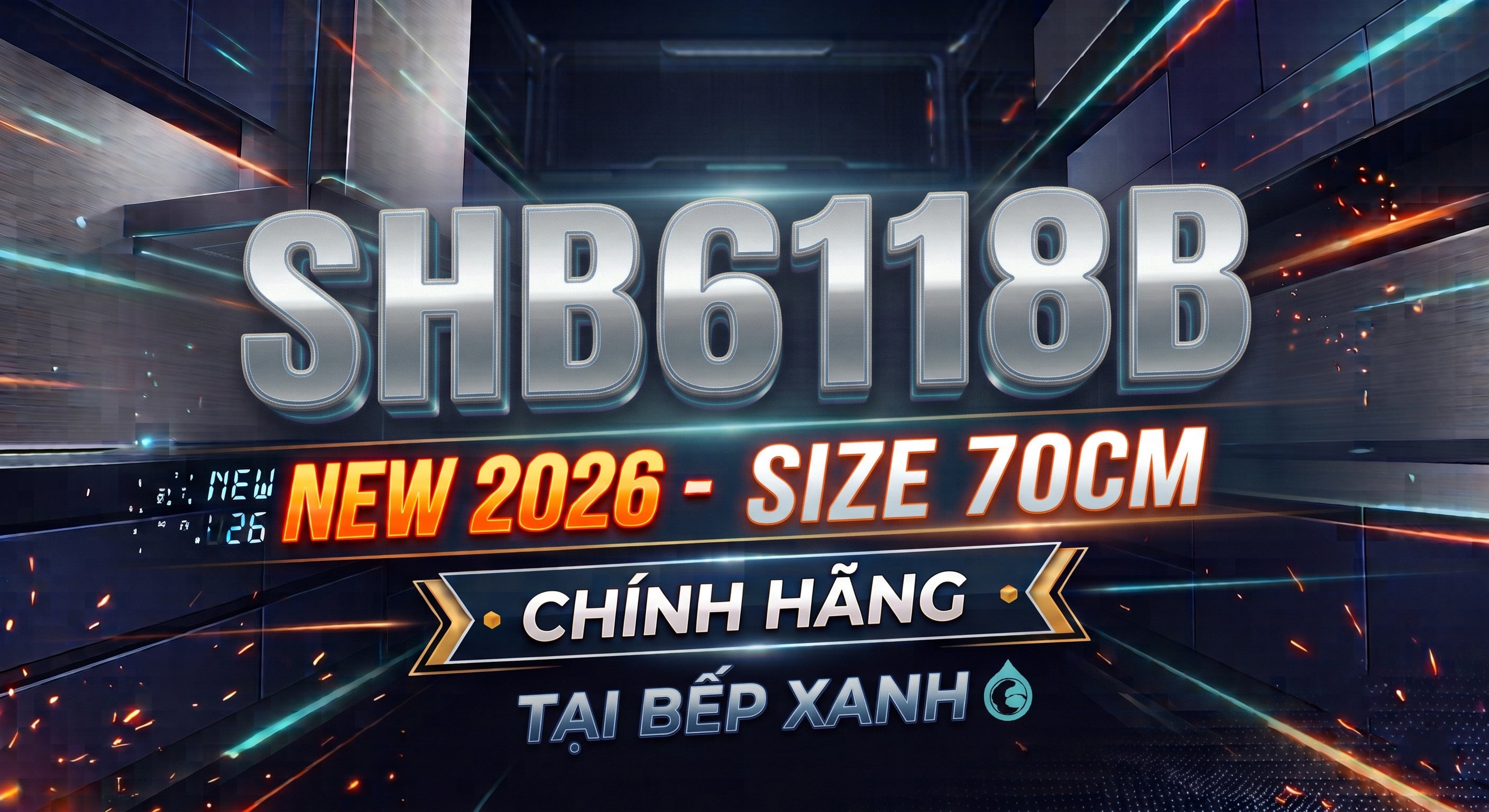 Máy hút mùi âm tủ Sunhouse SHB6118B kính đen