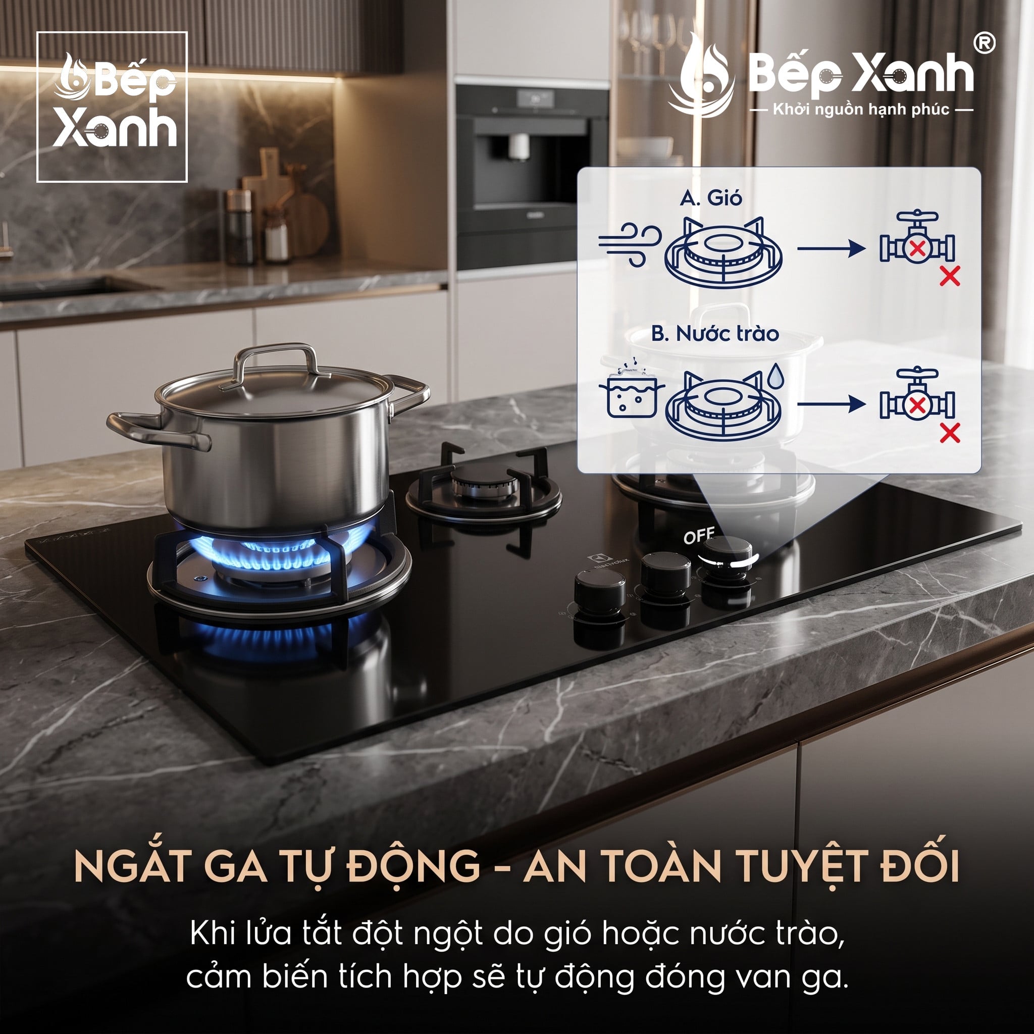 Ngắt ga tự động an toàn