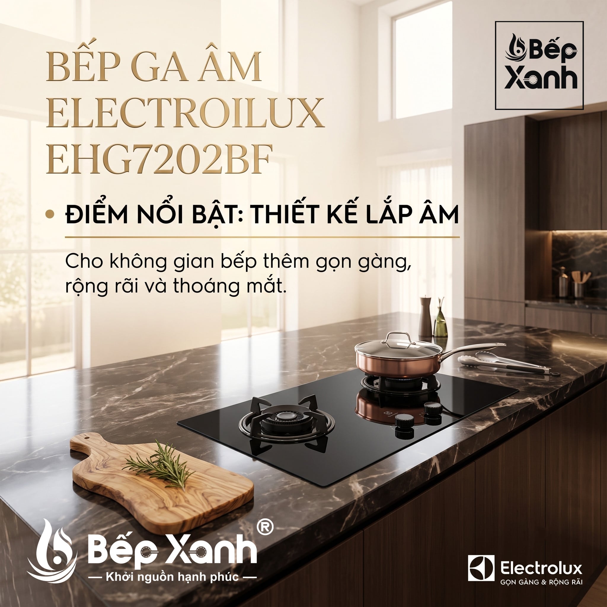 Tổng quan bếp ga âm Electrolux EHG7202BF