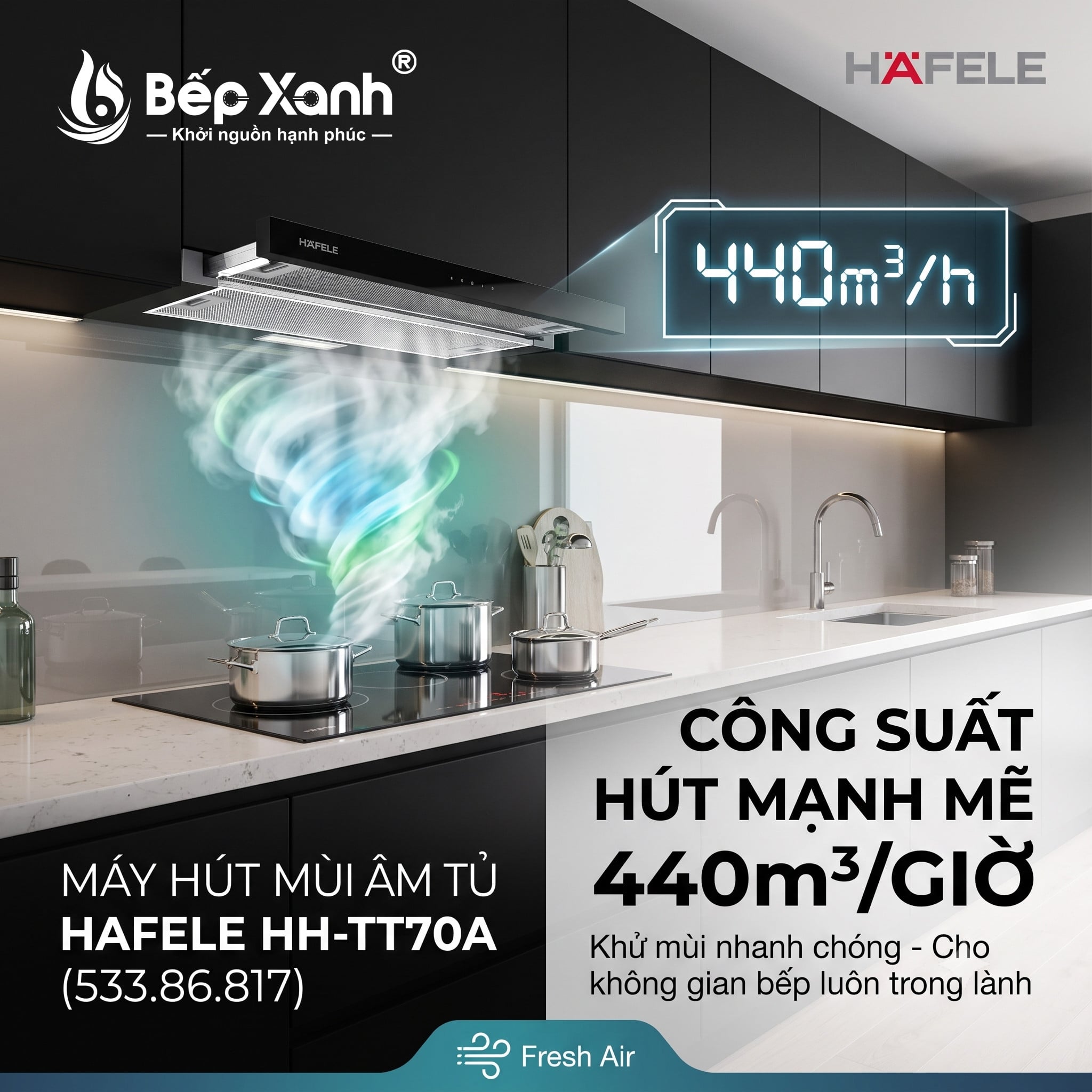 Máy hút mùi âm tủ Hafele HH-TT70A 533.86.817