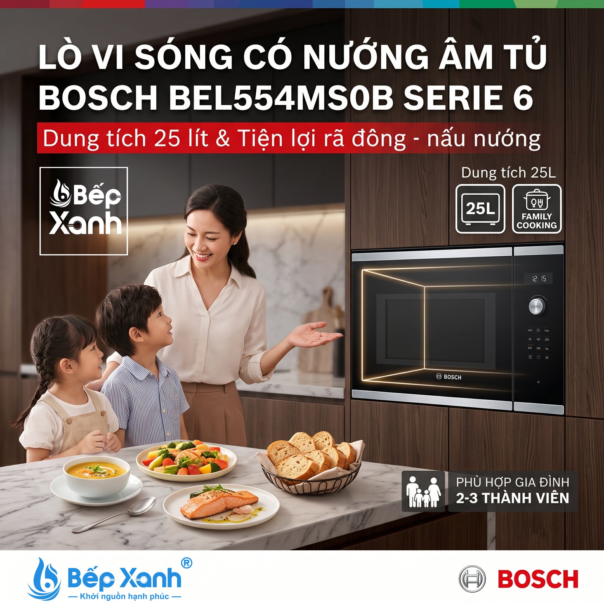 Dung tích 25L Bosch BEL554MS0B