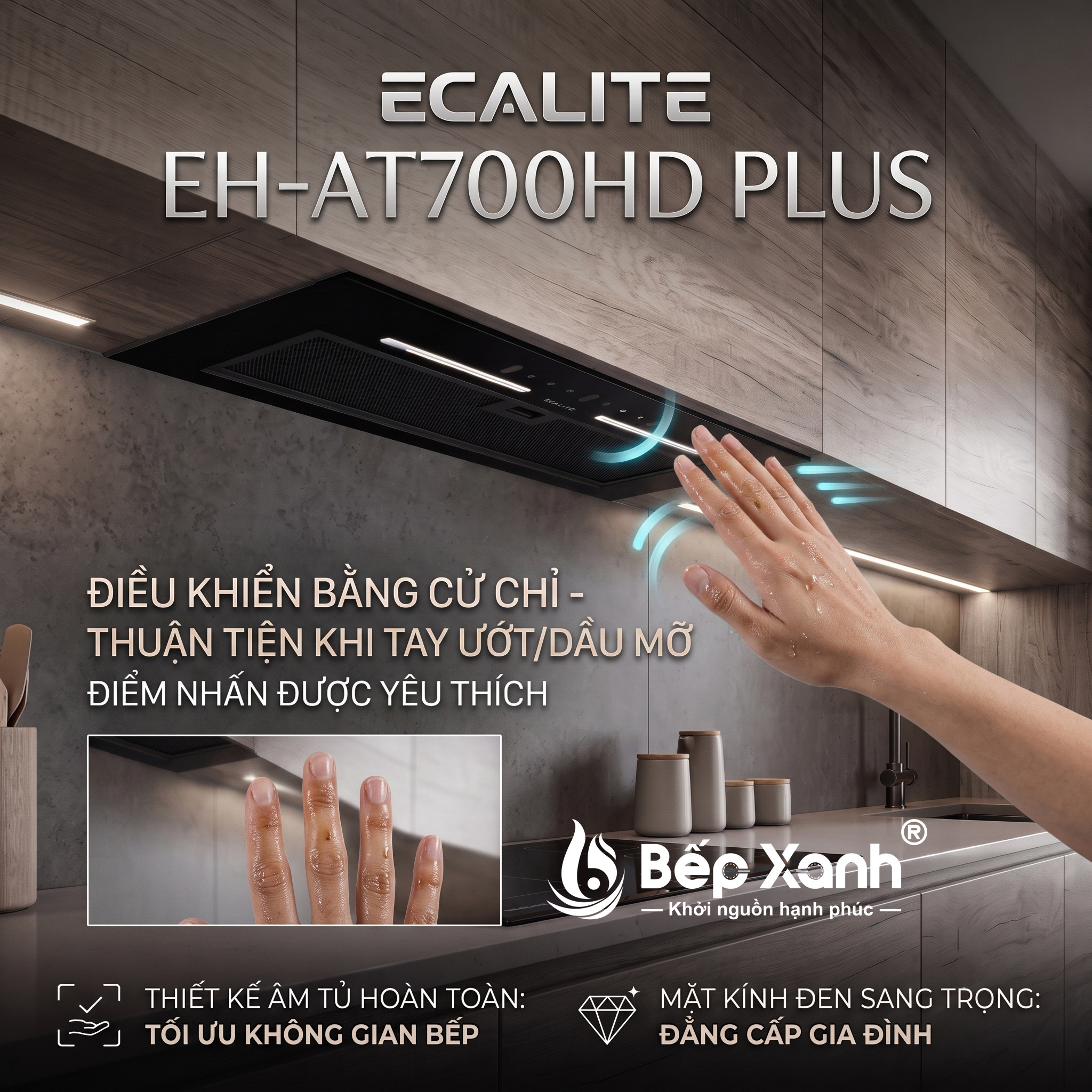 Siêu phẩm máy hút mùi Ecalite EH-AT700HD PLUS