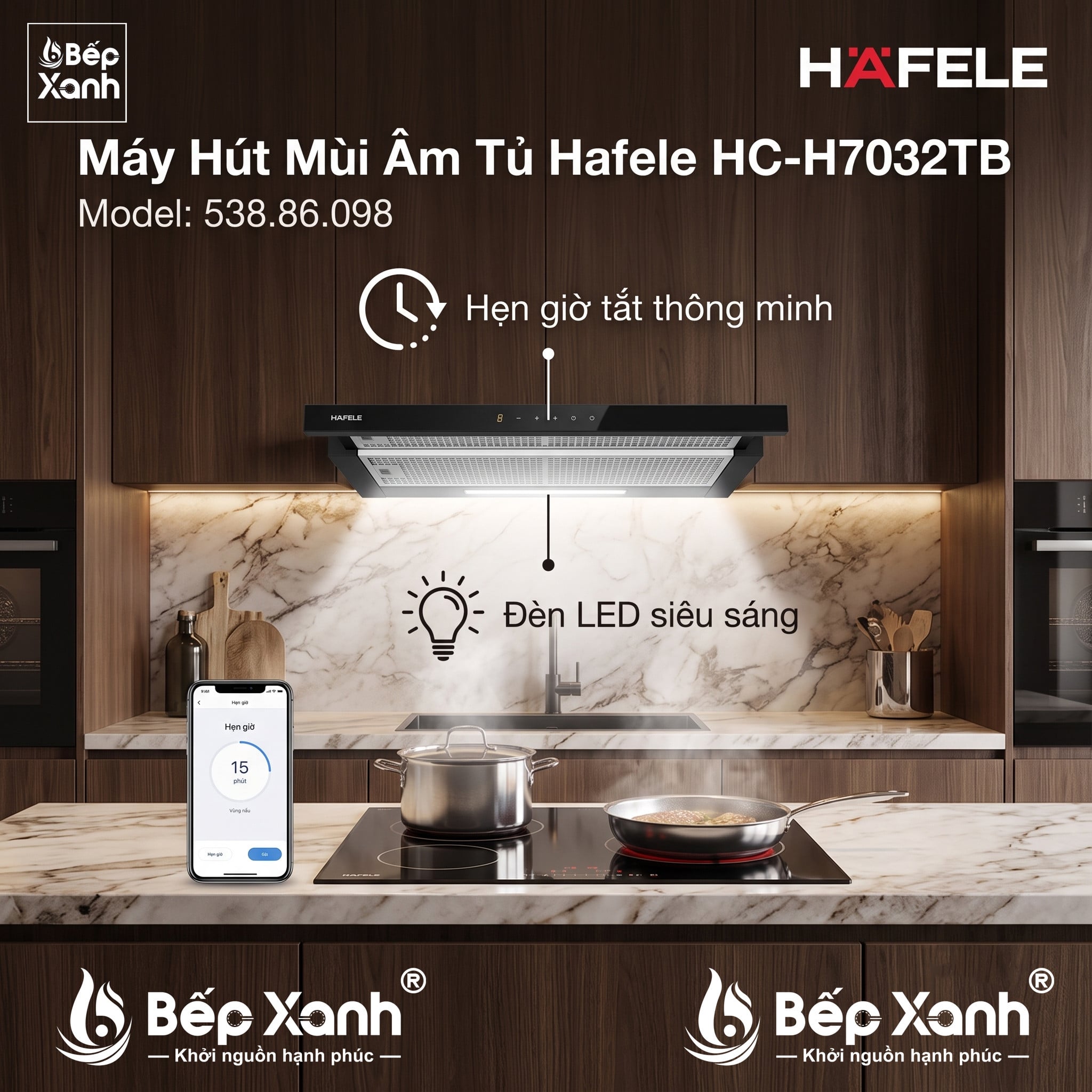 Đèn LED chiếu sáng vùng nấu