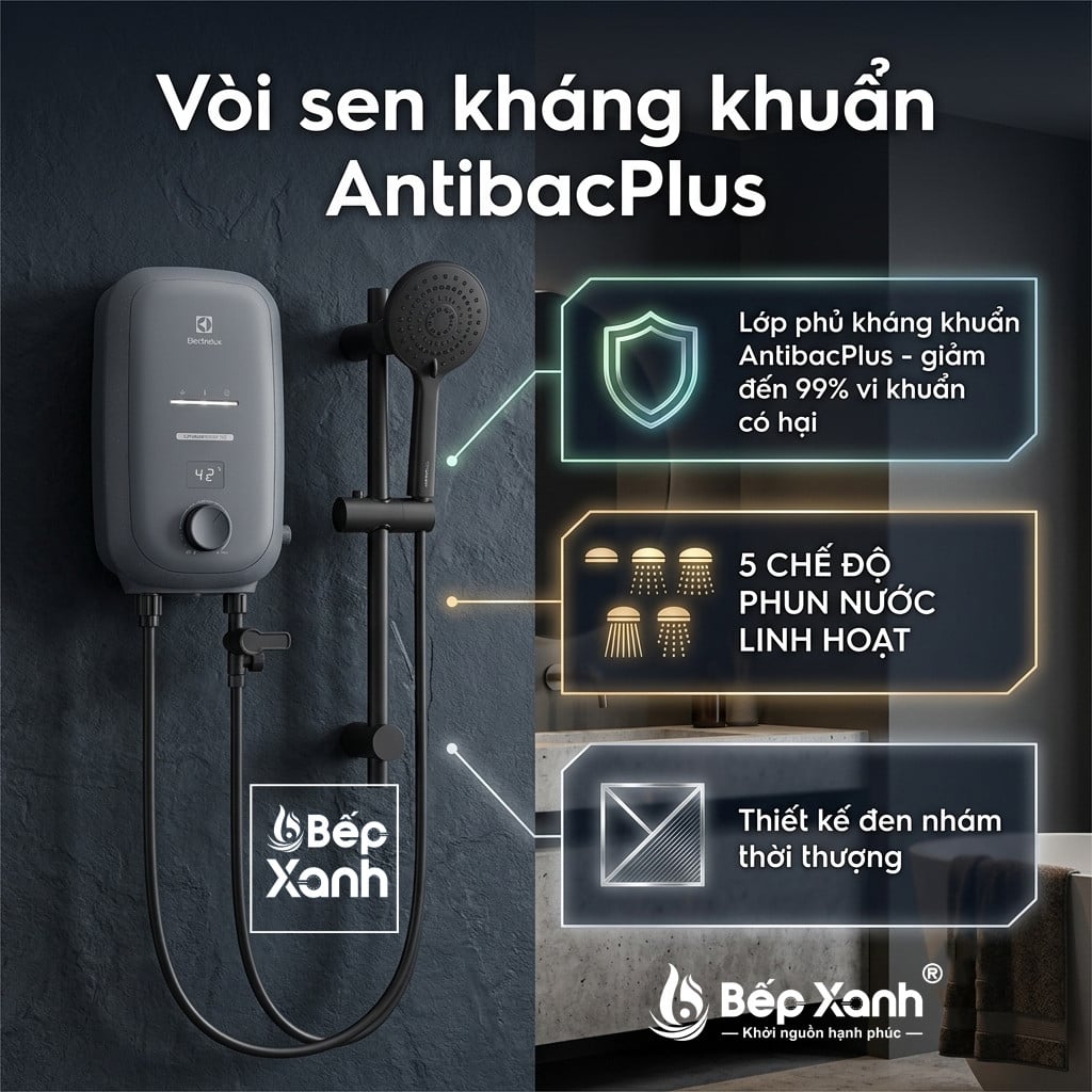 Vòi sen AntibacPlus kháng khuẩn