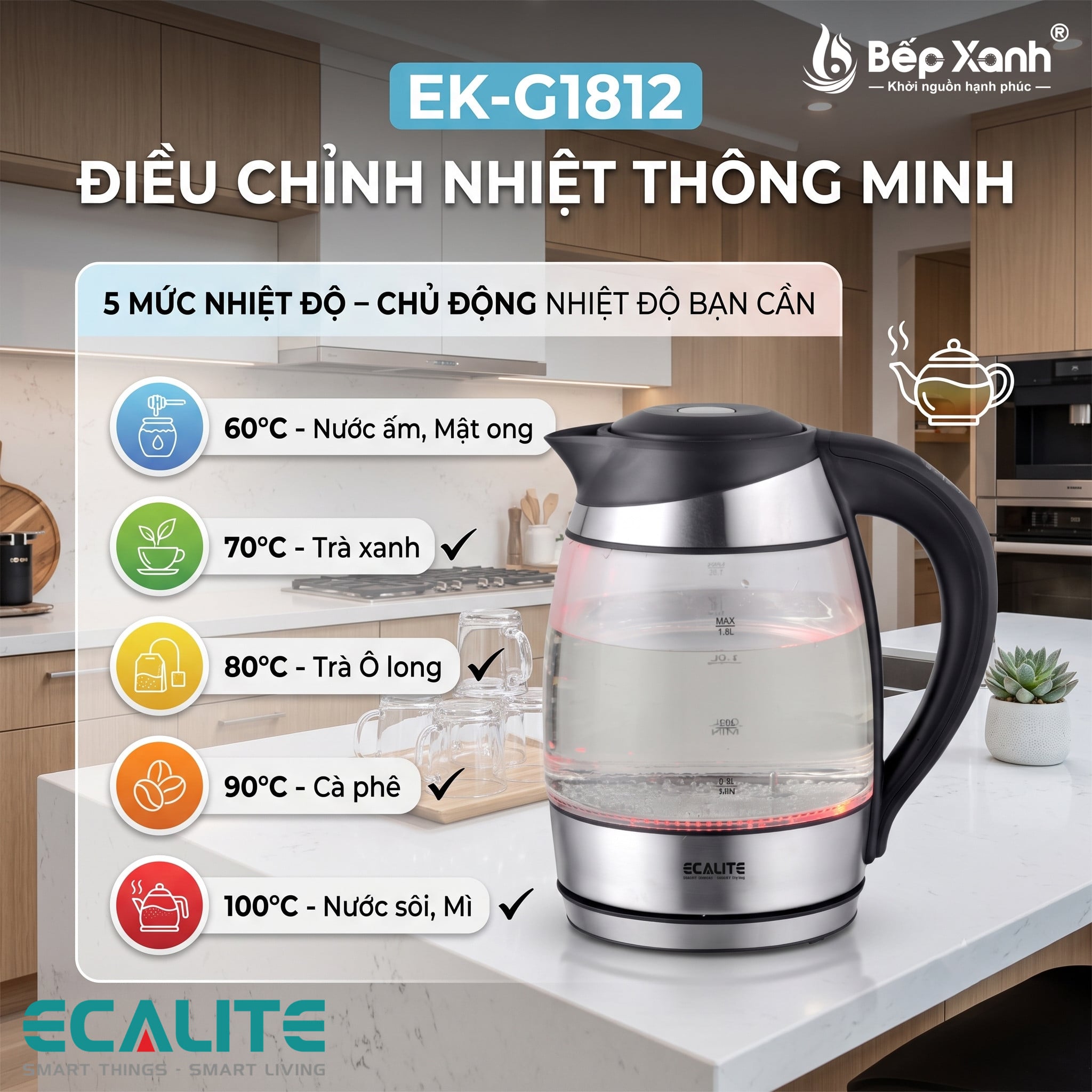 5 mức nhiệt độ Ecalite EK-G1812