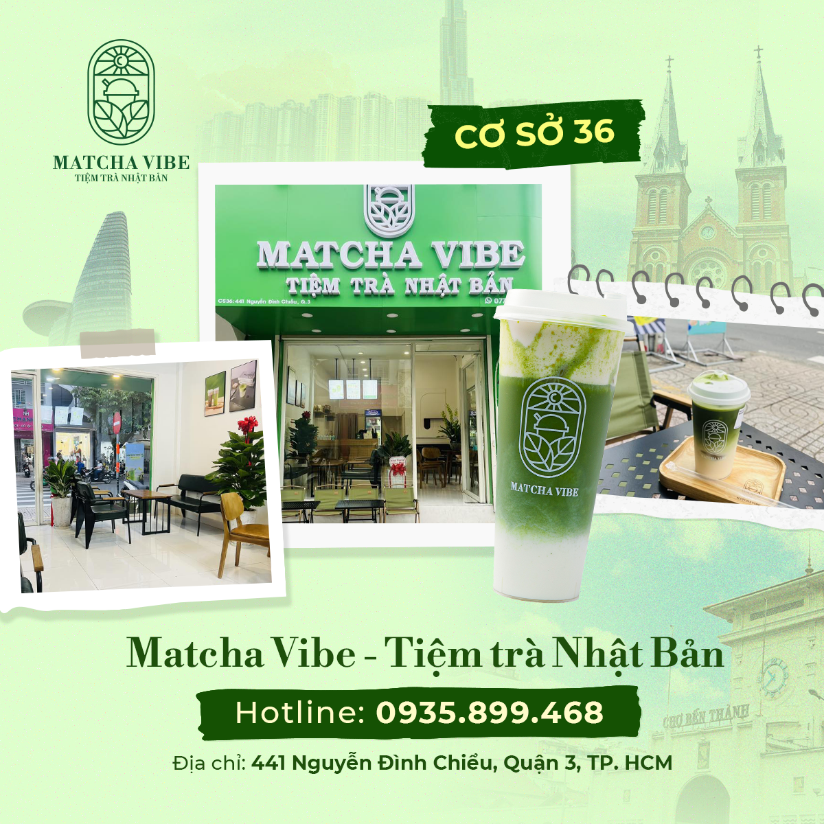 Matcha Vibe cơ sở 36 - 441 Nguyễn Đình Chiểu, Quận 3, TP. HCM