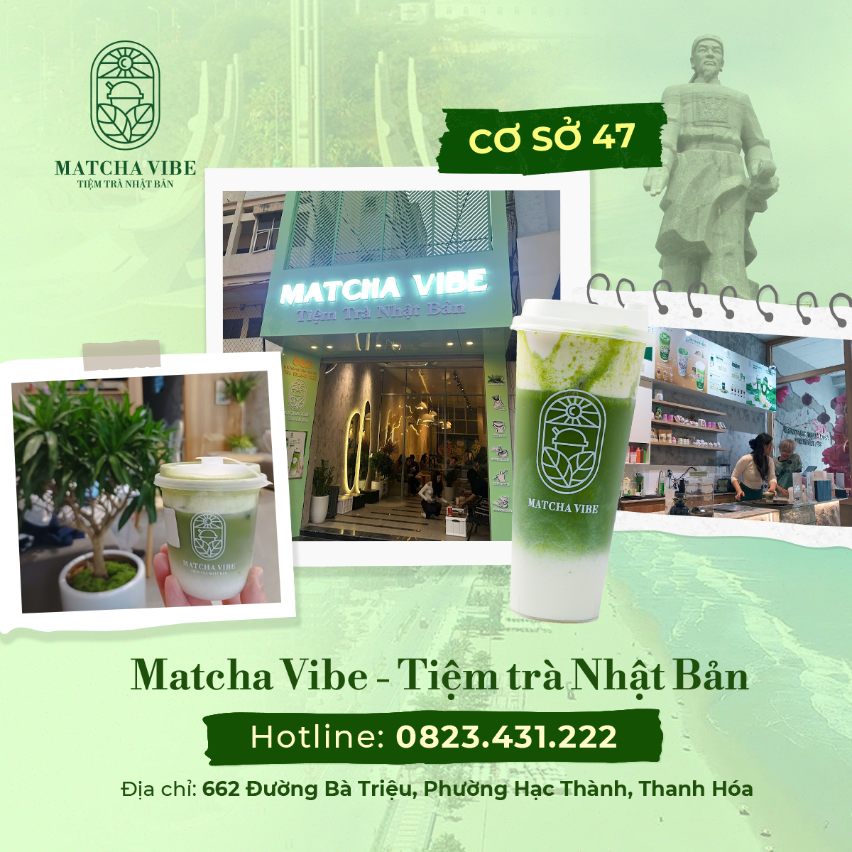 Matcha Vibe cơ sở 47 - 662 Đường Bà Triệu, P. Hạc Thành, Tỉnh Thanh Hóa