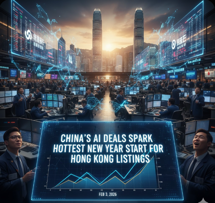 Các thương vụ AI của Trung Quốc đẩy thị trường niêm yết tại Hồng Kông khởi đầu năm mới sôi động nhất từ trước đến nay
