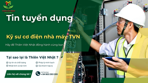 KỸ SƯ CƠ ĐIỆN NHÀ MÁY DƯỢC PHẨM