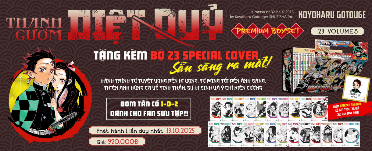 Premium Boxset Thanh Gươm Diệt Quỷ Kimetsu No Yaiba - Bộ Sưu Tập Đặc Biệt Kỷ Niệm 5 Năm
