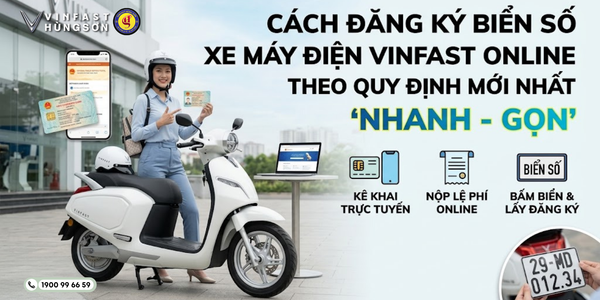 HƯỚNG DẪN ĐĂNG KÝ BIỂN SỐ XE MÁY ĐIỆN VINFAST ONLINE TẠI TP.HCM 2026