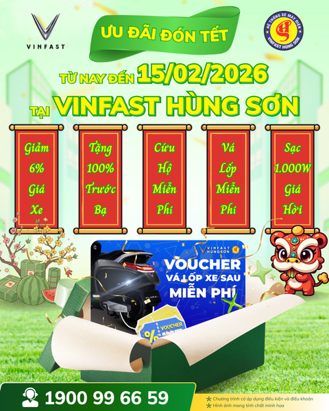 🧧 ĐÓN TẾT SANG CHẢNH - NGẬP TRÀN ƯU ĐÃI TẠI VINFAST HÙNG SƠN 🏍️