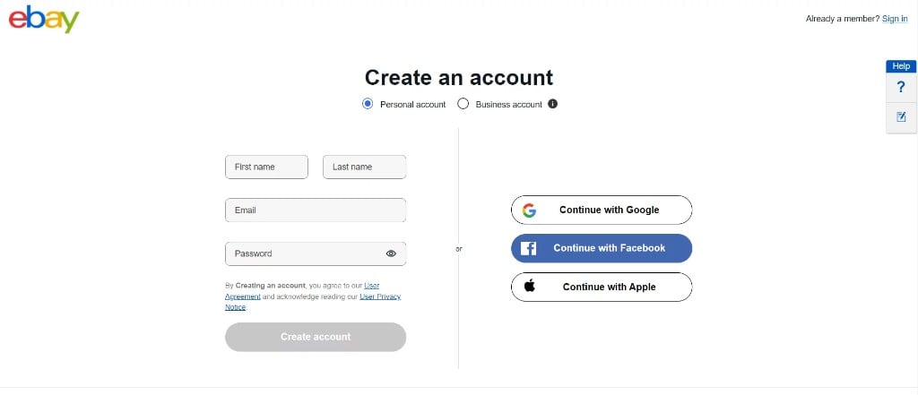 Hướng dẫn đăng ký tài khoản mua hàng eBay dễ dàng