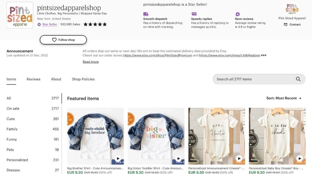 Cách đặt tên cửa hàng khi bán hàng trên Etsy