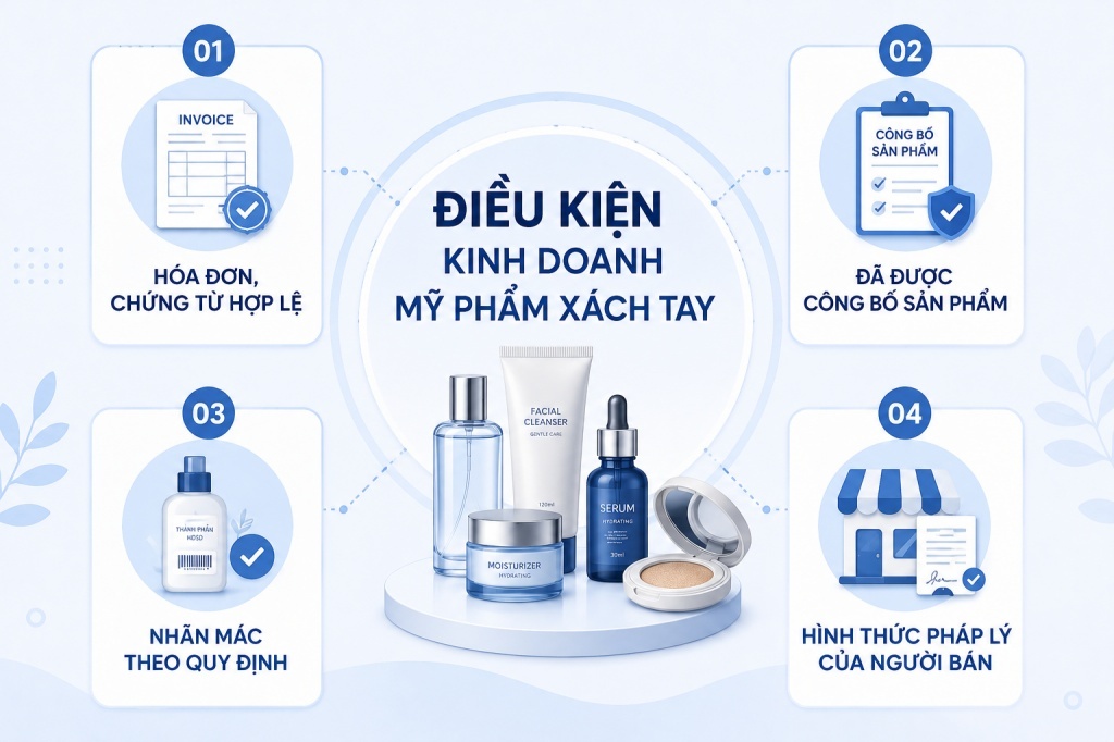 Điều kiện kinh doanh mỹ phẩm xách tay