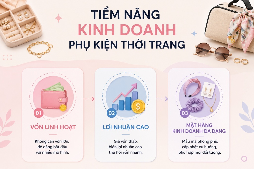 Tiềm năng kinh doanh phụ kiện thời trang
