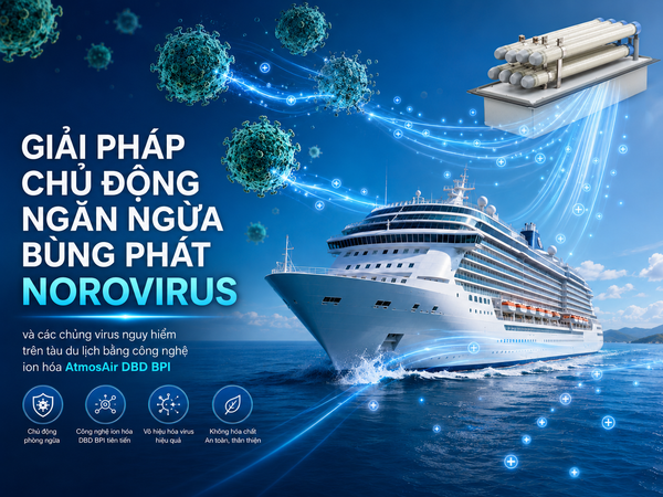 Giải pháp Chủ động ngăn ngừa bùng phát Norovirus và các chủng virus nguy hiểm trên tàu du lịch bằng Công nghệ AtmosAir DBD BPI