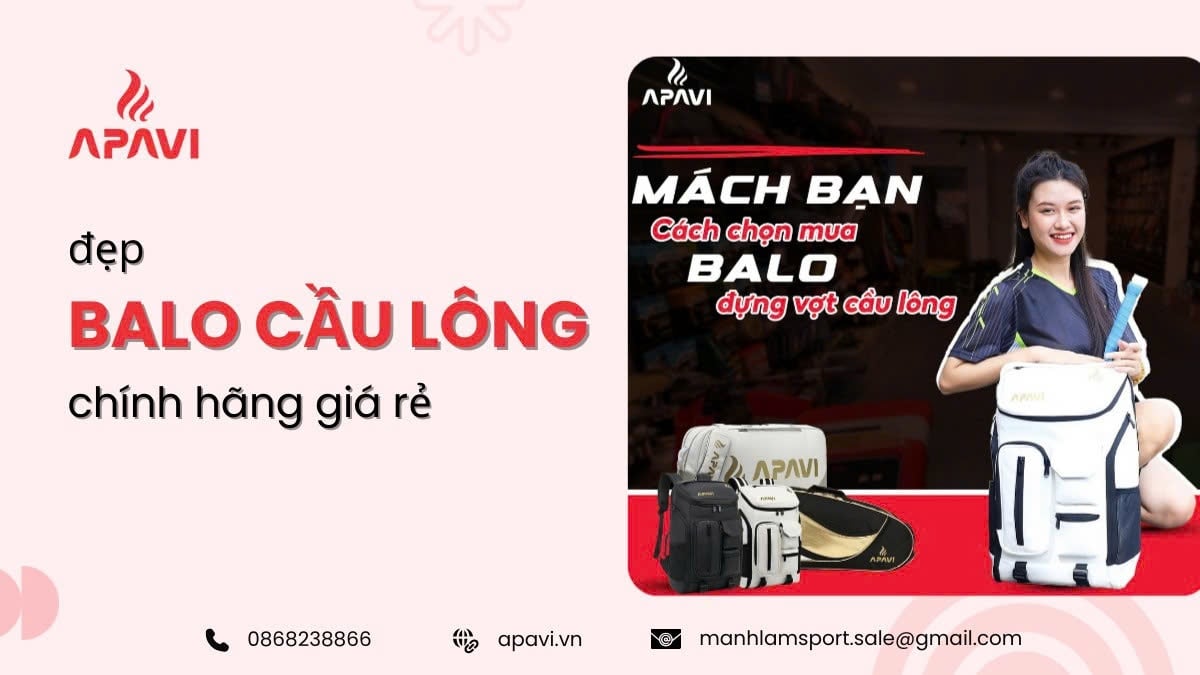 Balo cầu lông đẹp chính hãng giá rẻ bán chạy hiện nay
