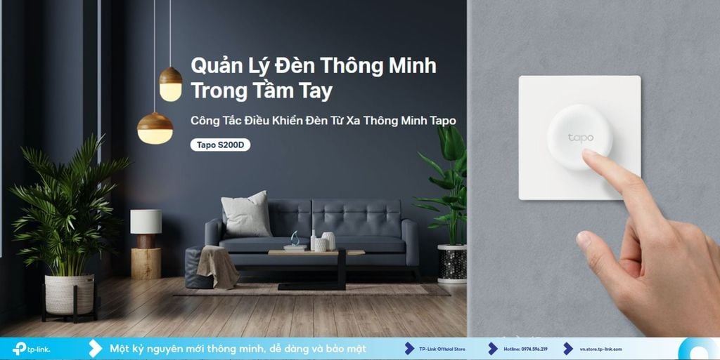 Tapo S200D công tắc thông minh điều chỉnh độ sáng linh hoạt