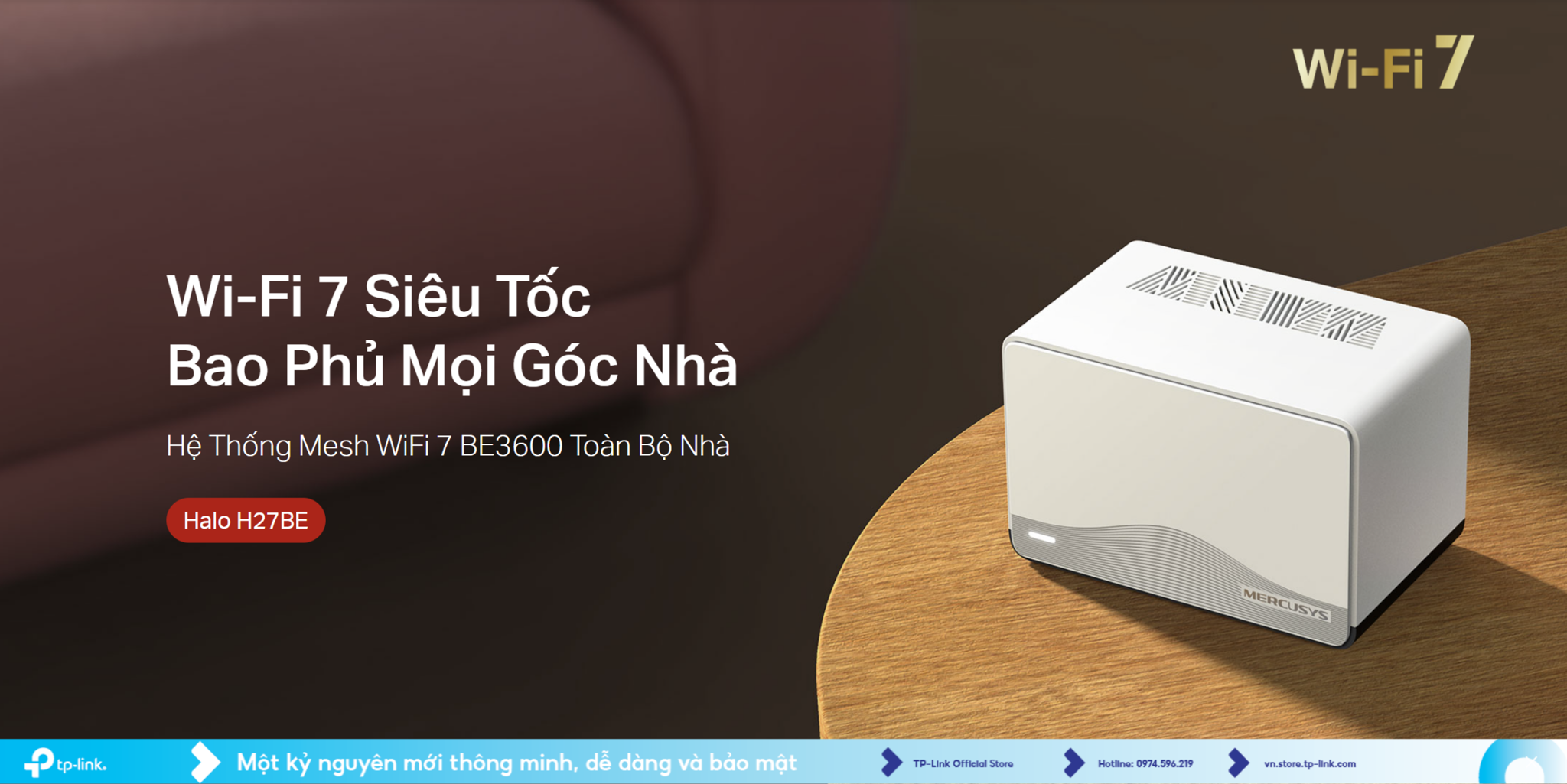 Halo H27BE - Hệ Thống Mesh WiFi 7 BE3600, Siêu Tốc, Phủ Sóng 650 m²