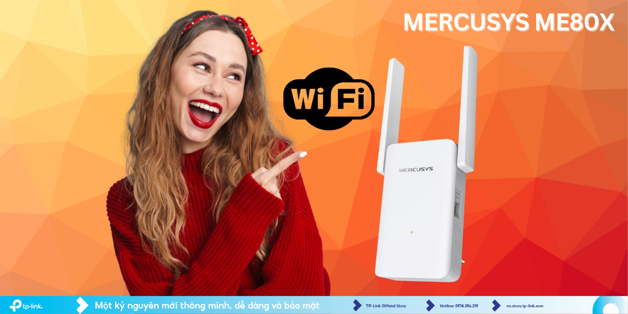 ME80X – Bộ Mở Rộng Sóng AX3000 Wi-Fi 6, Phủ Sóng Rộng, Cài Đặt Một Chạm