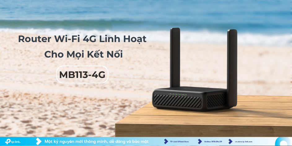 MERCUSYS MB113-4G: Router Wi-Fi 4G Linh Hoạt Cho Mọi Kết Nối