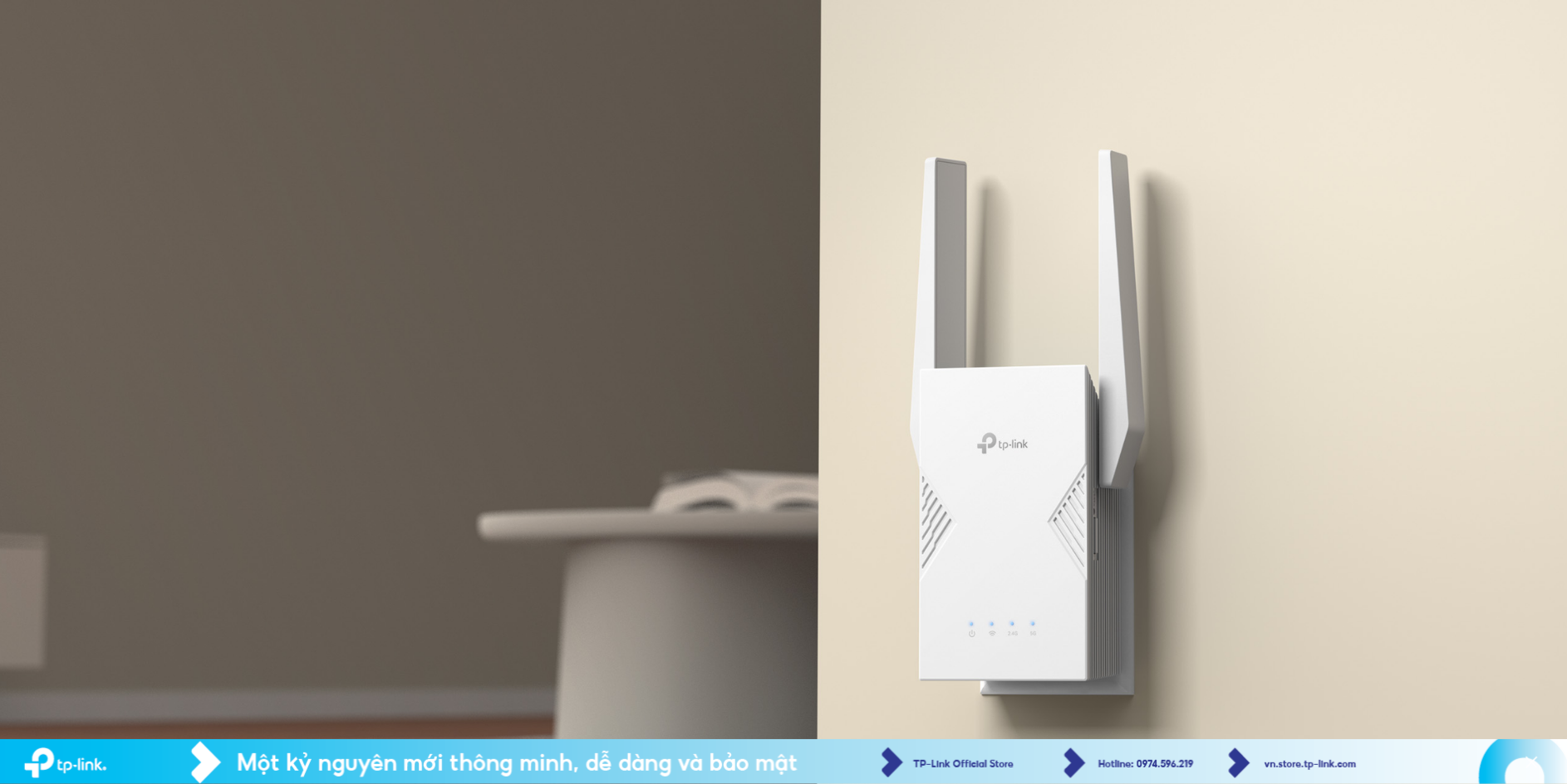 TP-Link RE235BE – Bộ mở rộng sóng Wi-Fi 7 băng tần kép BE3600 hiệu năng vượt trội