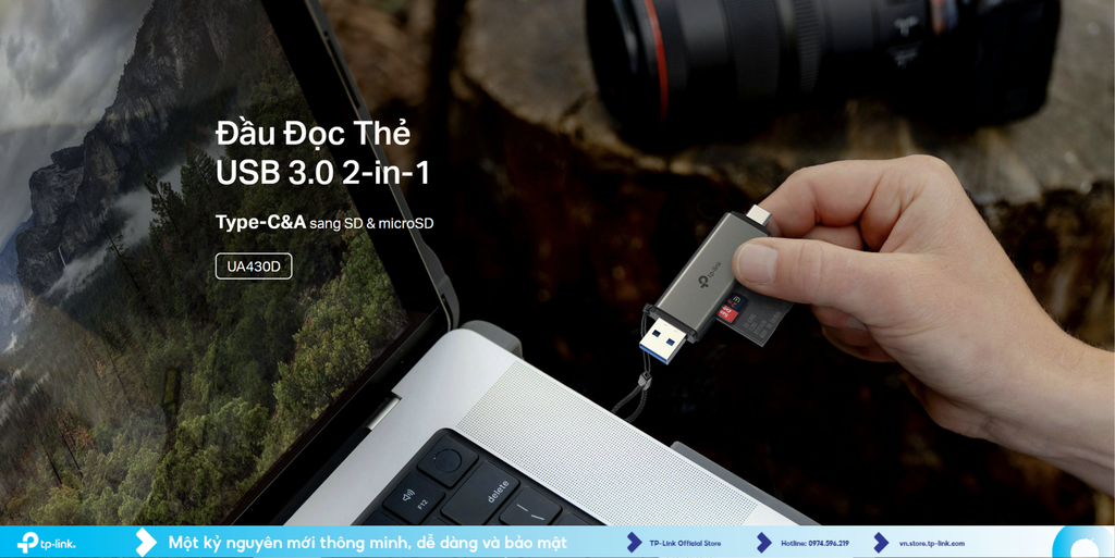 UA430D – Đầu đọc thẻ USB 3.0 Type-C & Type-A 2-in-1 cho nhu cầu lưu trữ linh hoạt