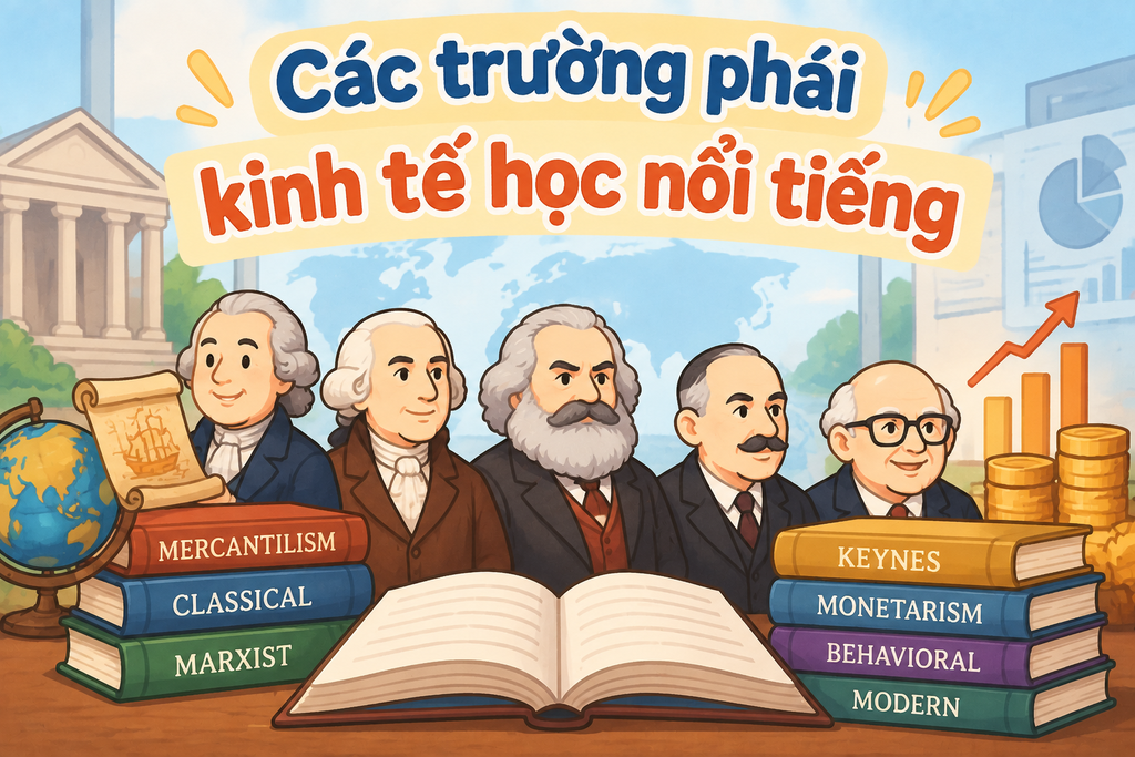 Các trường phái kinh tế học nổi tiếng trong lịch sử