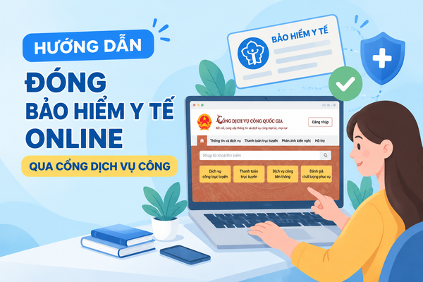 Hướng dẫn đóng bảo hiểm y tế online qua Cổng dịch vụ công năm 2026