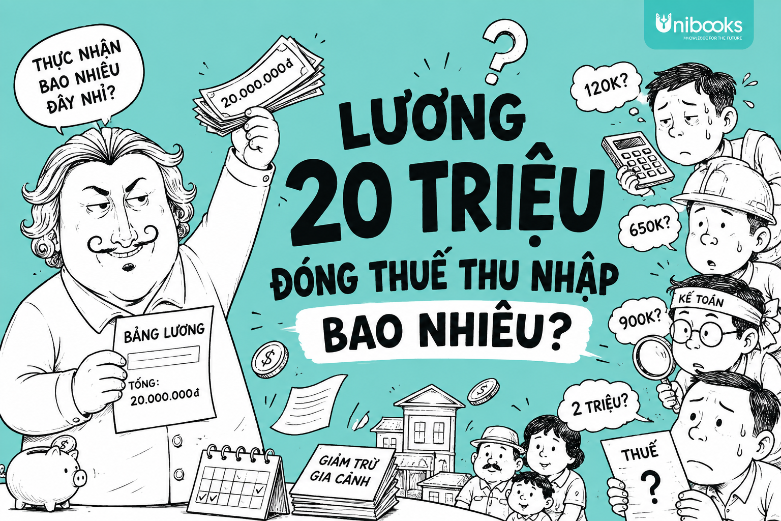 Lương 20 triệu đóng thuế thu nhập bao nhiêu? Cách tính năm 2026