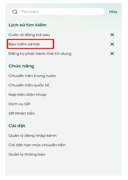 Chọn dịch vụ gia hạn thẻ BHYT/BHXH