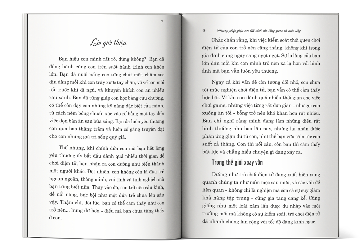 Nội dung trong sách Phương pháp giúp con biết cách cân bằng game và cuộc sống