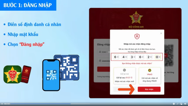 Nhập mã xác thực tài khoản