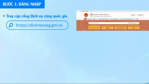 Truy cập website Cổng dịch vụ công Quốc Gia