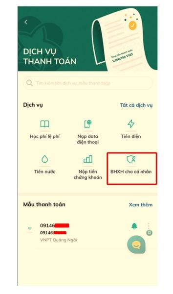 Chọn mục 