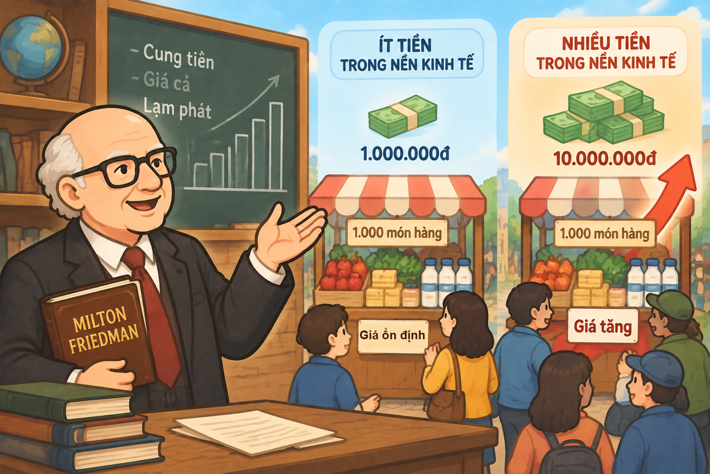 Ảnh minh họa cho trường phái kinh tế học tiền tệ (Monetarism)