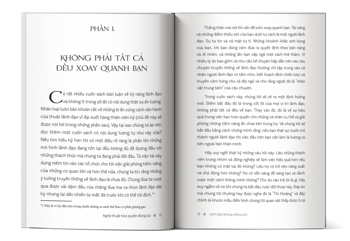 Nội dung trong sách Lãnh đạo không xiềng xích – Nghệ thuật trao quyền đúng lúc